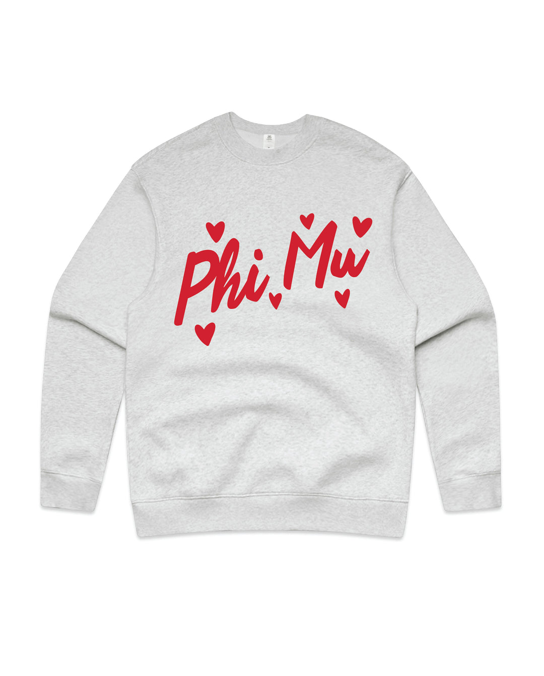 Heart Doodles White Heather Sorority Crewneck