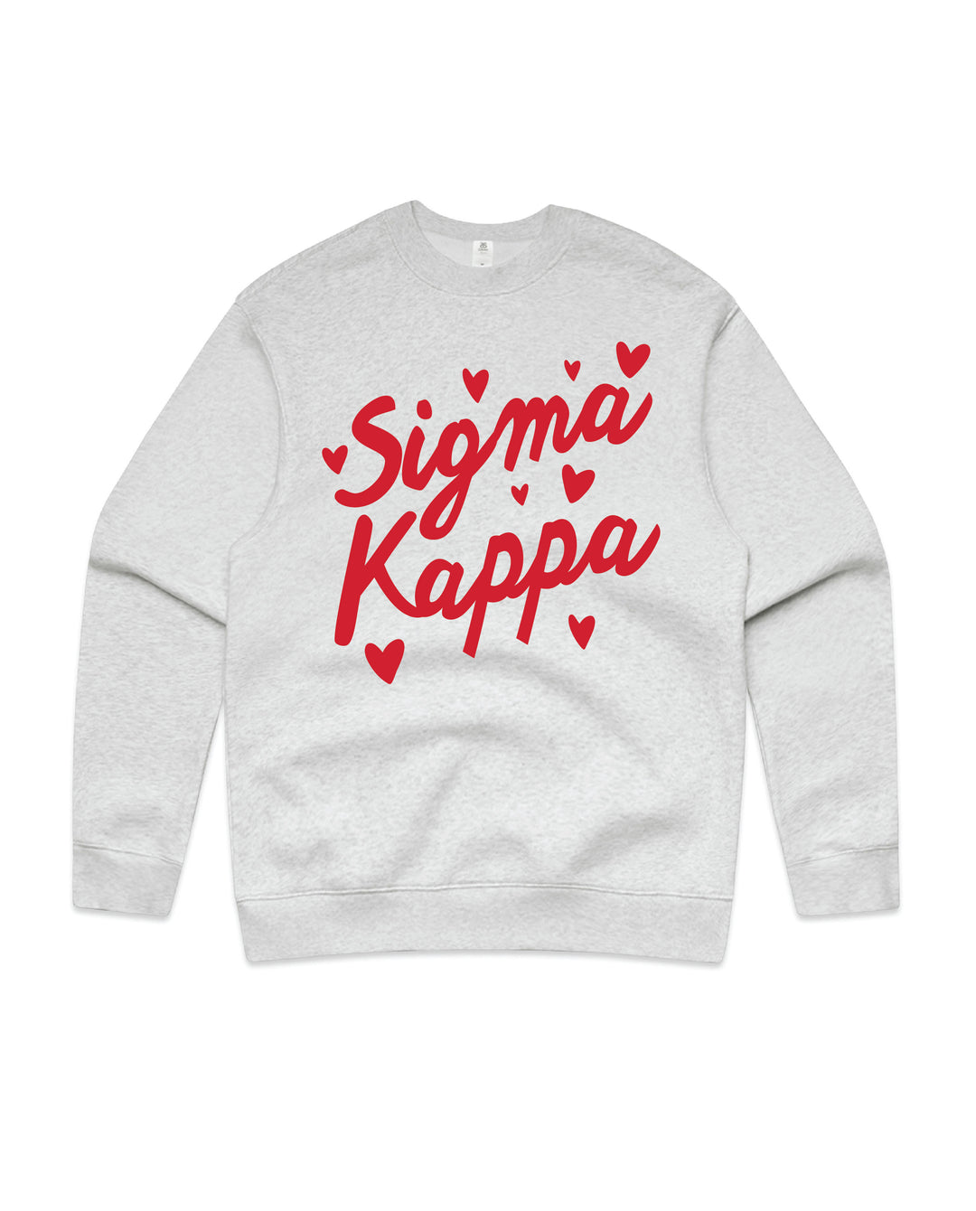Heart Doodles White Heather Sorority Crewneck