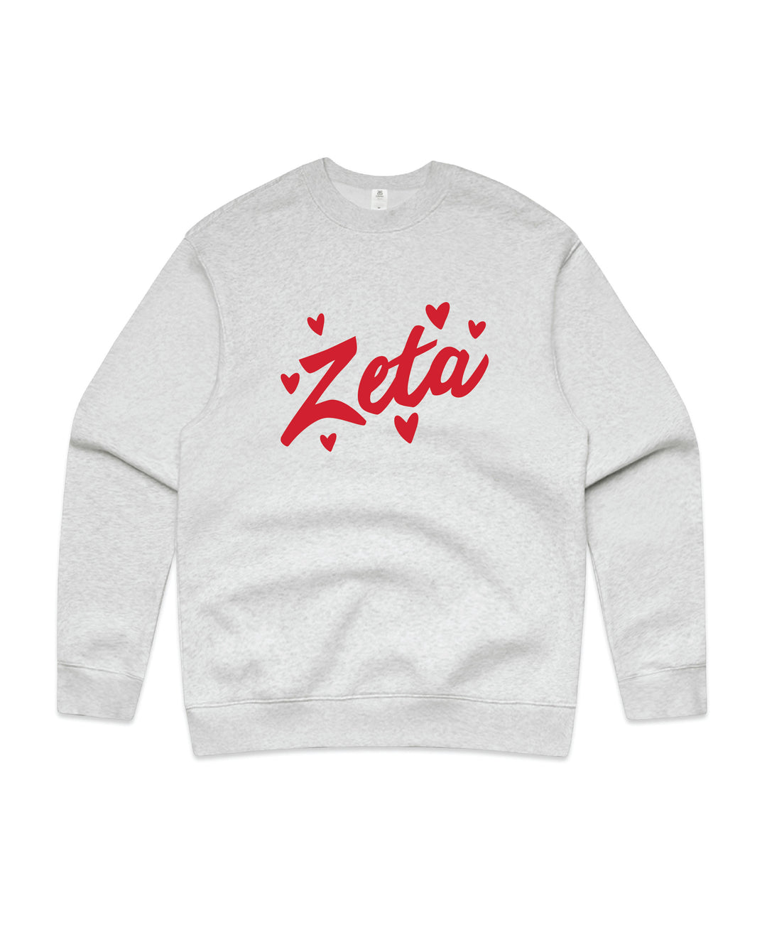 Heart Doodles White Heather Sorority Crewneck