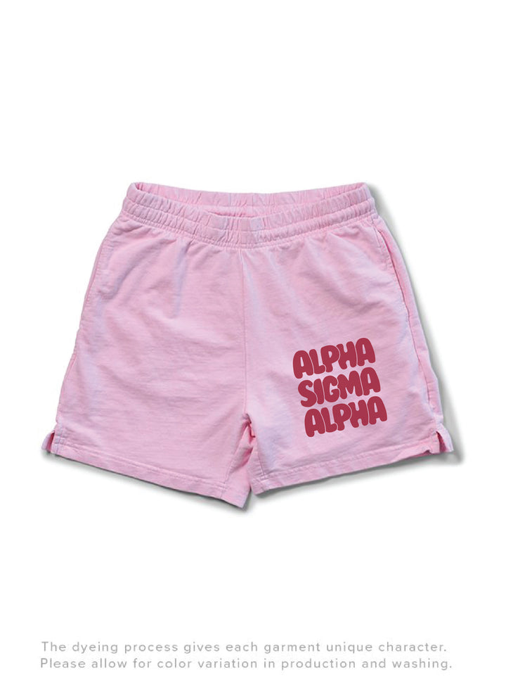 Red Letter Sorority Light Weight Bubblegum Shorts