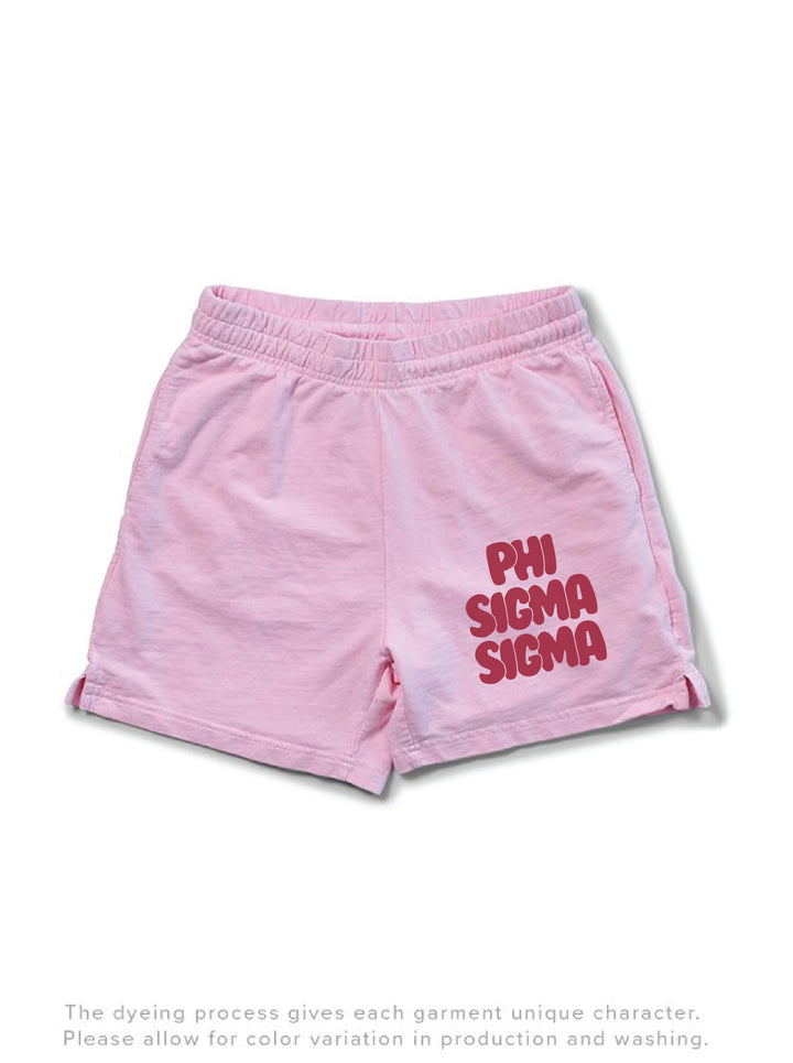 Red Letter Sorority Light Weight Bubblegum Shorts