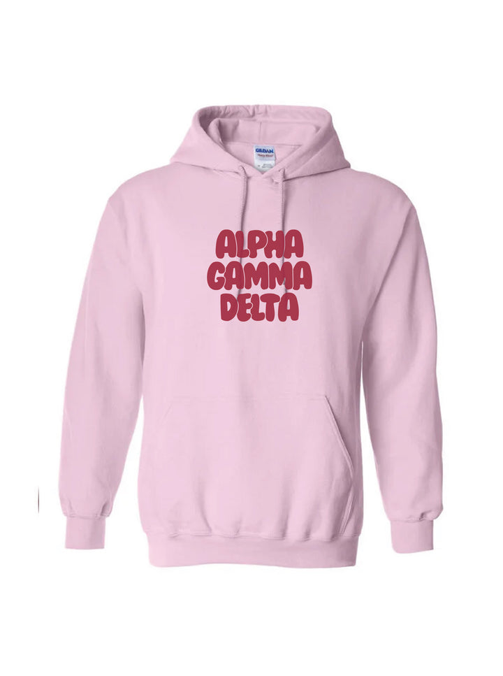Red Letter Light Pink Sorority Hoodie