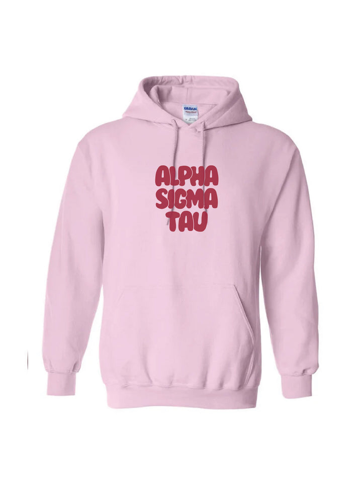 Red Letter Light Pink Sorority Hoodie