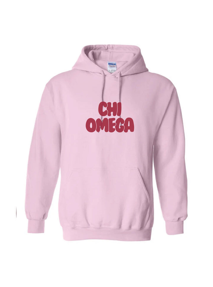 Red Letter Light Pink Sorority Hoodie