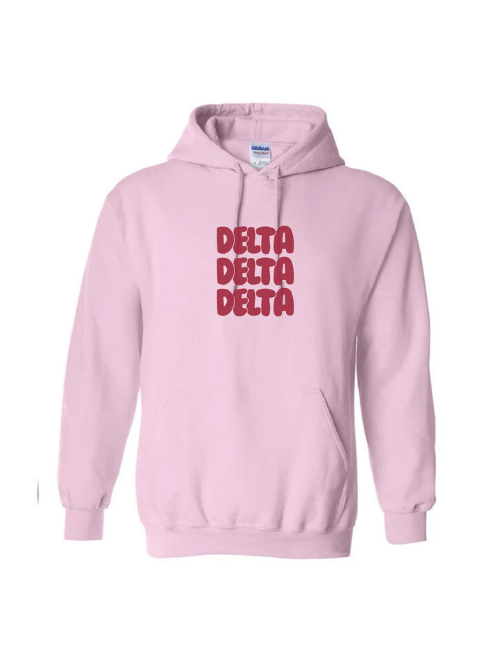 Red Letter Light Pink Sorority Hoodie