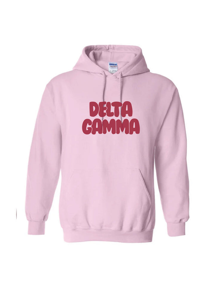 Red Letter Light Pink Sorority Hoodie