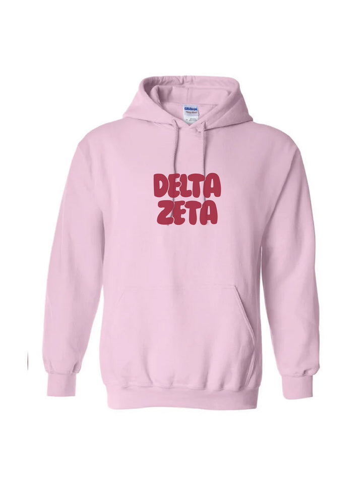 Red Letter Light Pink Sorority Hoodie