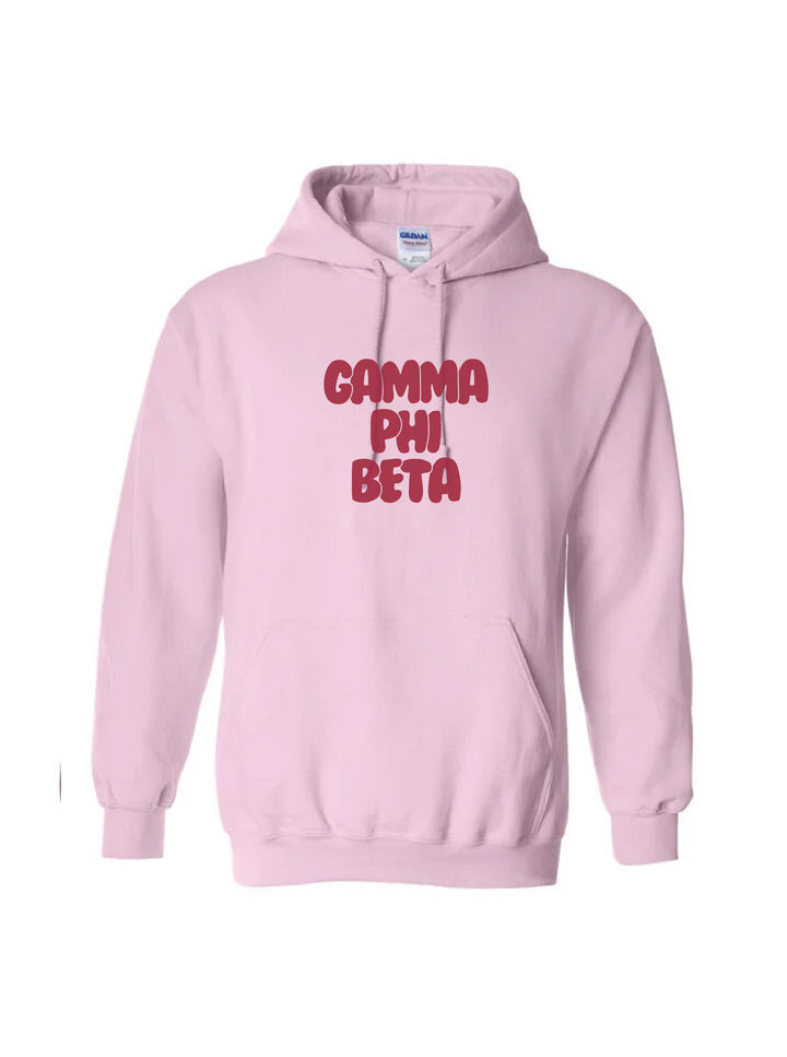 Red Letter Light Pink Sorority Hoodie