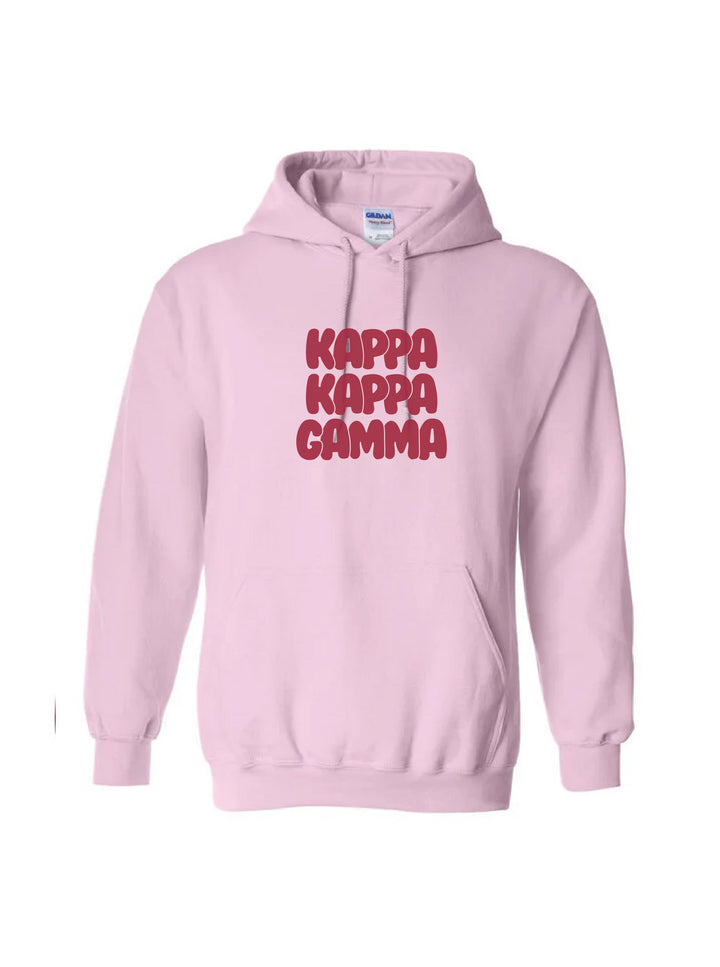 Red Letter Light Pink Sorority Hoodie