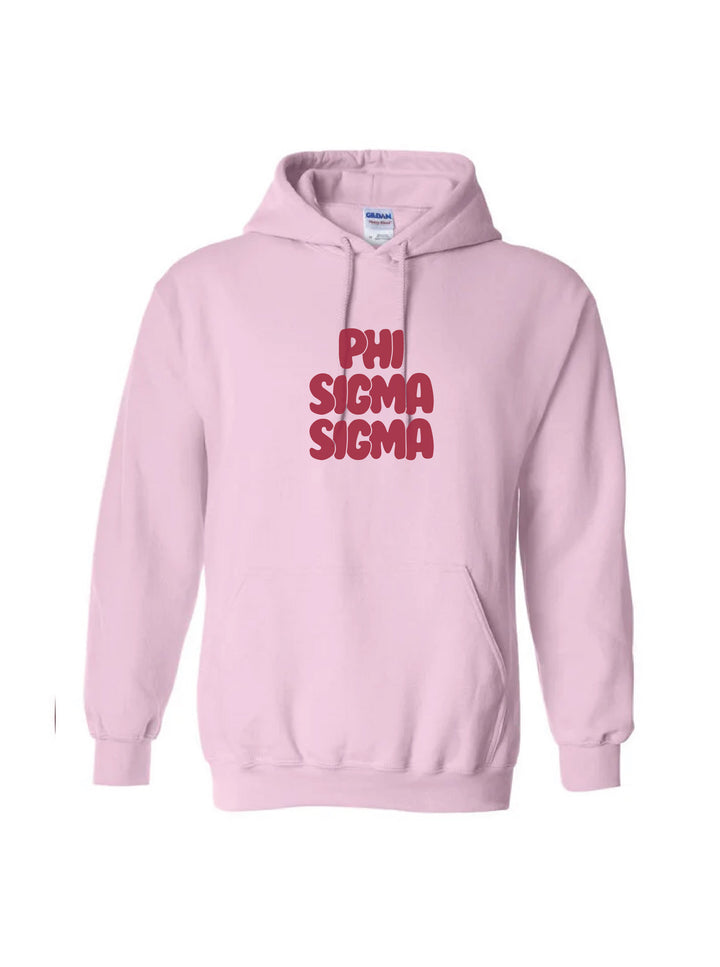 Red Letter Light Pink Sorority Hoodie
