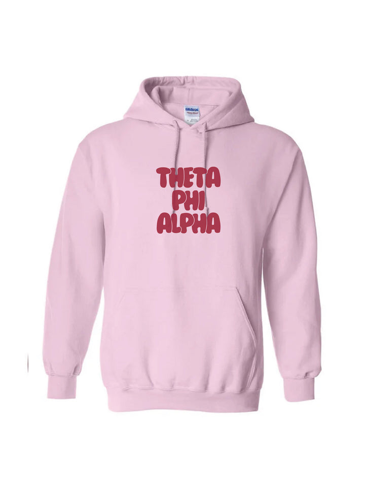 Red Letter Light Pink Sorority Hoodie