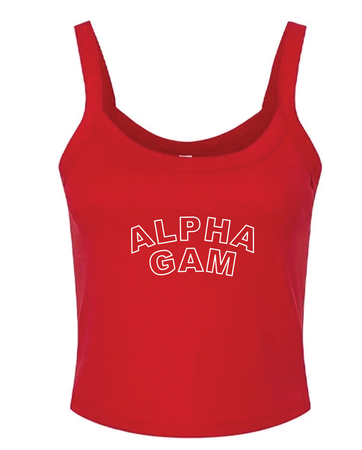 Red Outline Sorority Tank