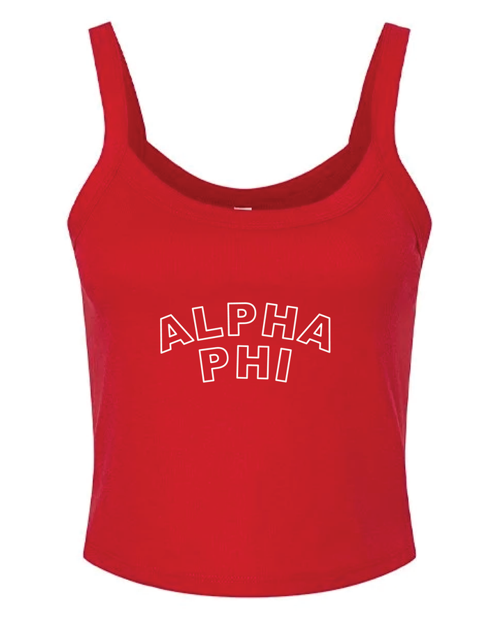 Red Outline Sorority Tank