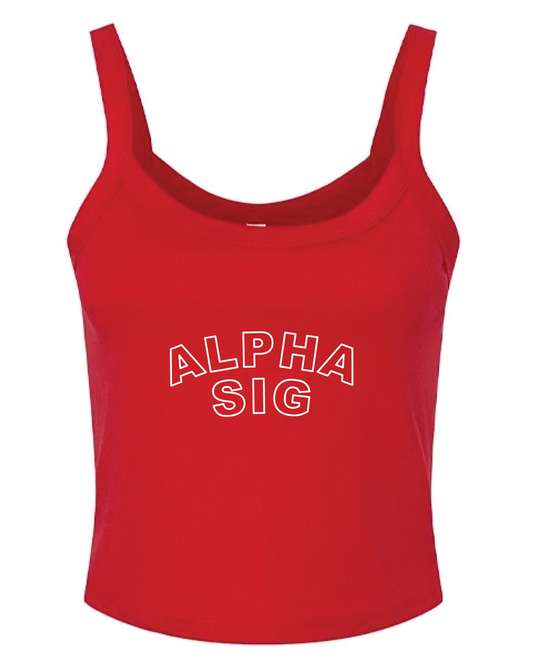 Red Outline Sorority Tank