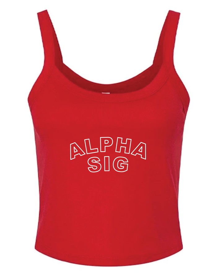 Red Outline Sorority Tank