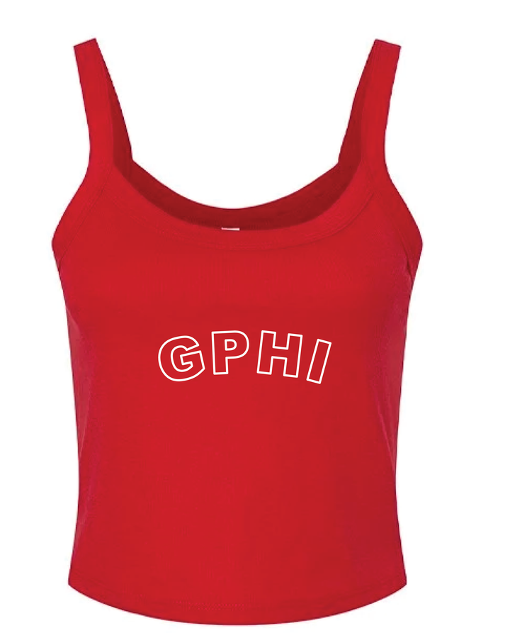 Red Outline Sorority Tank