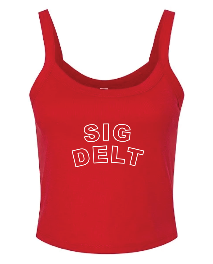 Red Outline Sorority Tank