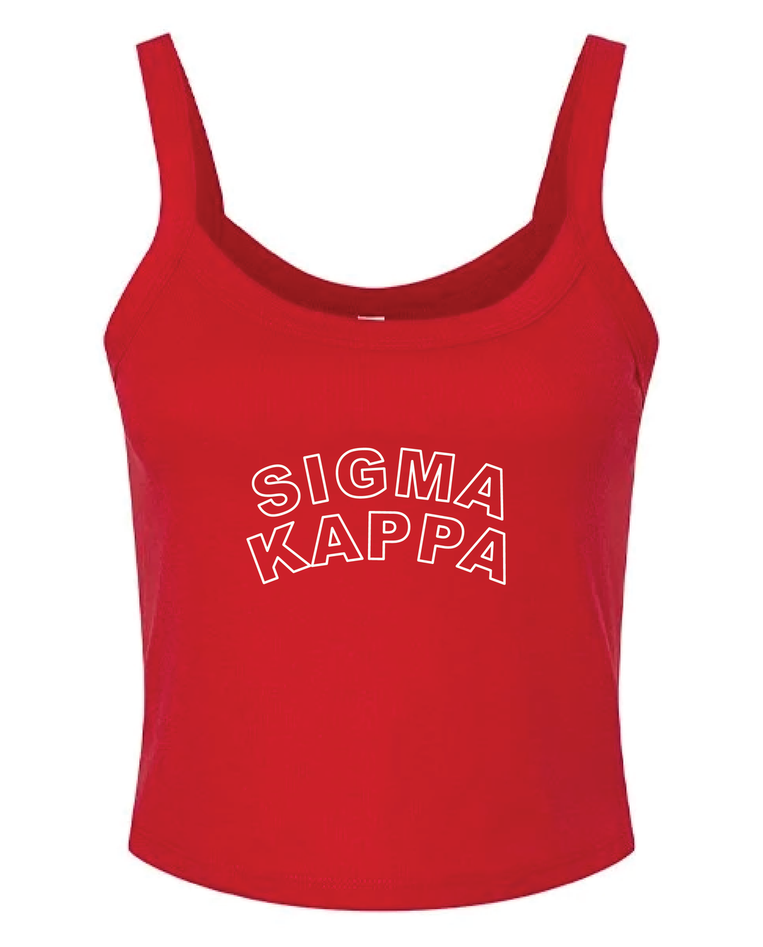Red Outline Sorority Tank