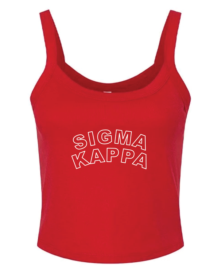 Red Outline Sorority Tank