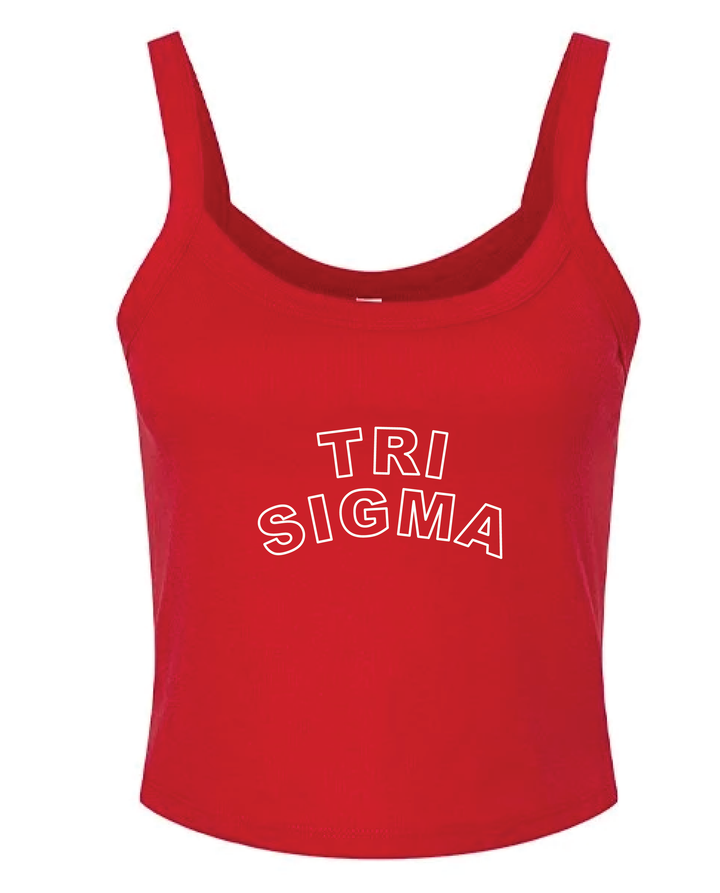 Red Outline Sorority Tank