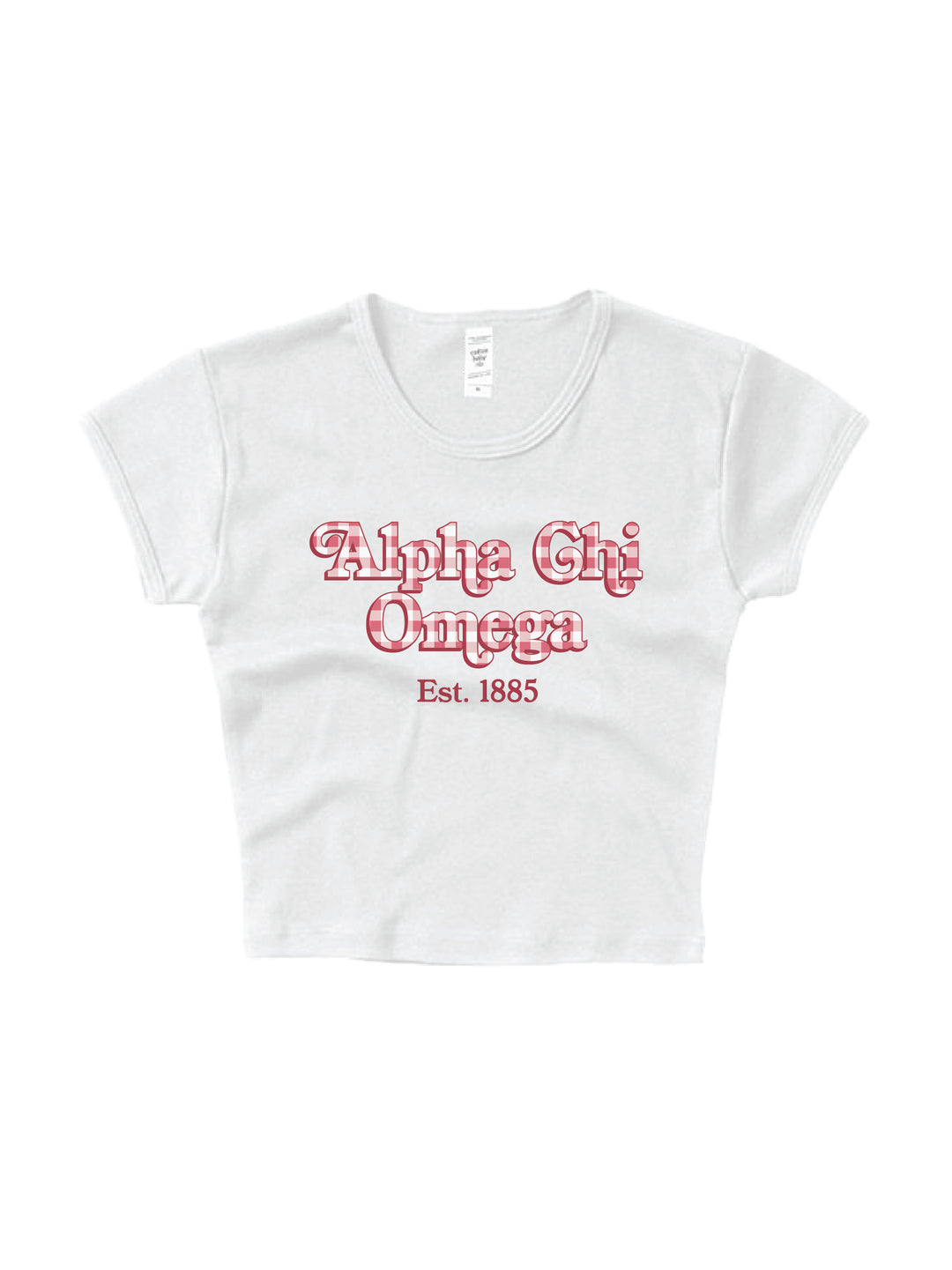 Gingham Sorority Baby Tee 2XL