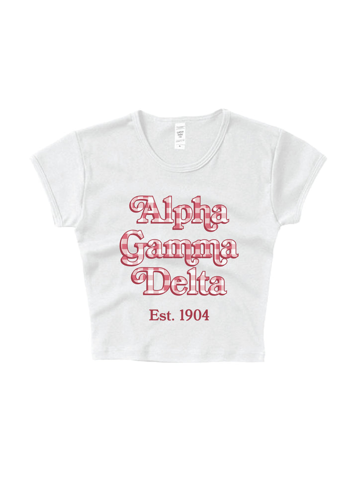 Gingham Sorority Baby Tee 2XL