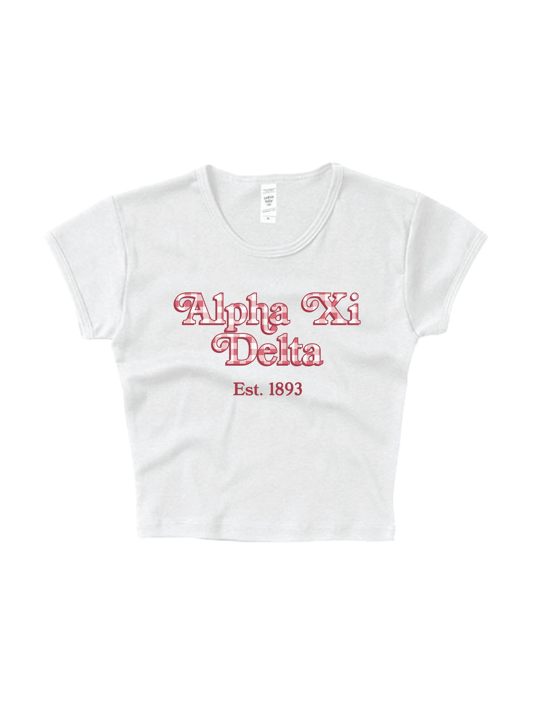 Gingham Sorority Baby Tee 2XL
