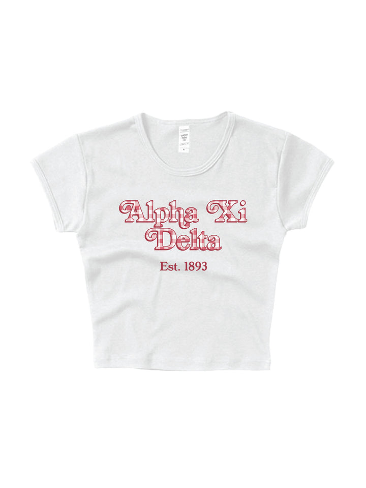 Gingham Sorority Baby Tee 2XL
