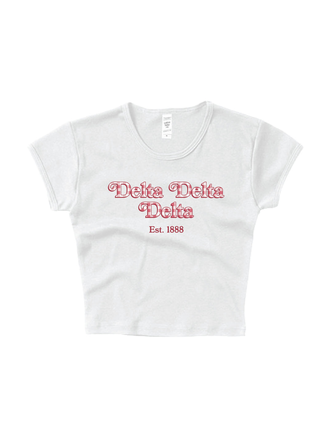 Gingham Sorority Baby Tee 2XL