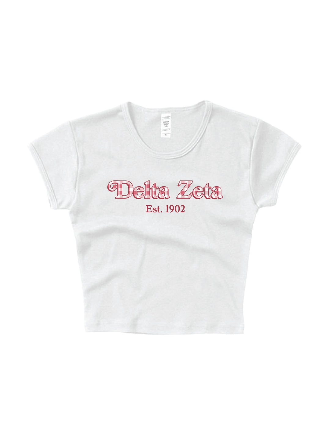Gingham Sorority Baby Tee 2XL
