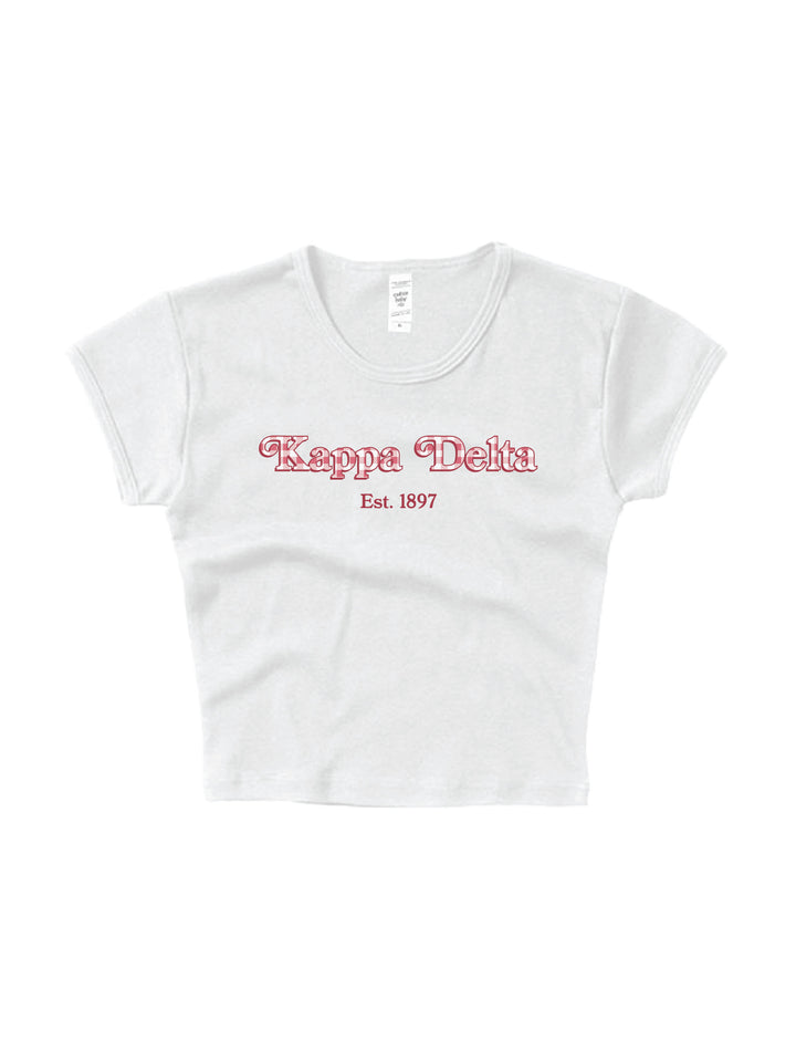 Gingham Sorority Baby Tee 2XL