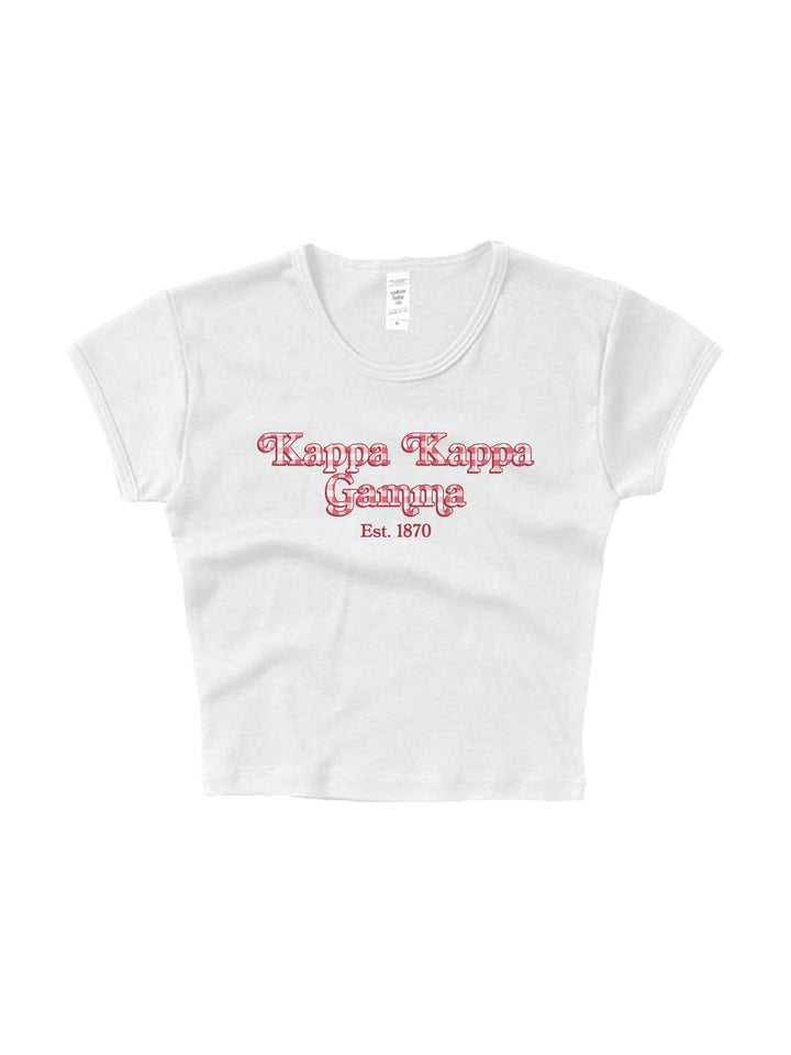 Gingham Sorority Baby Tee 2XL