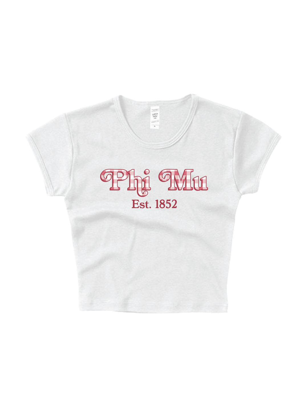 Gingham Sorority Baby Tee 2XL