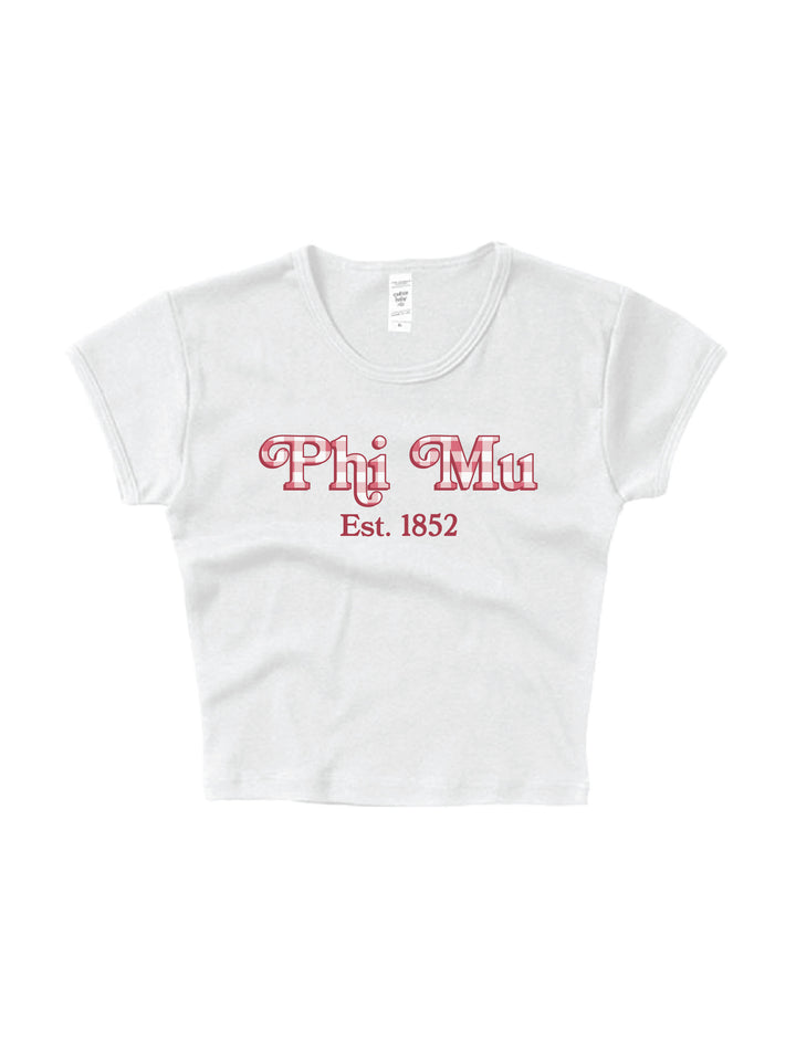 Gingham Sorority Baby Tee 2XL
