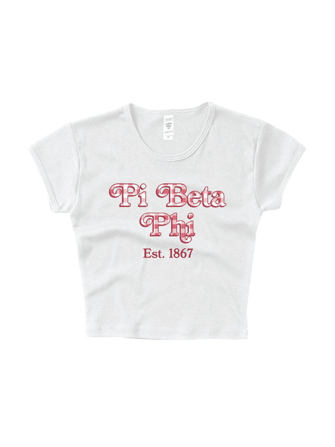 Gingham Sorority Baby Tee 2XL