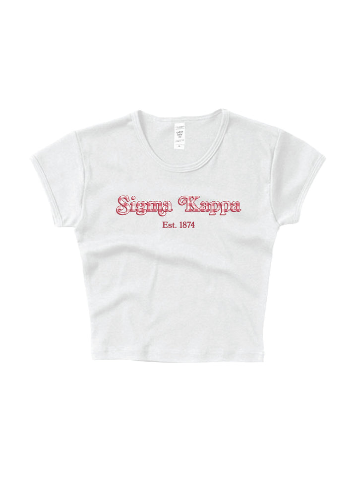 Gingham Sorority Baby Tee 2XL