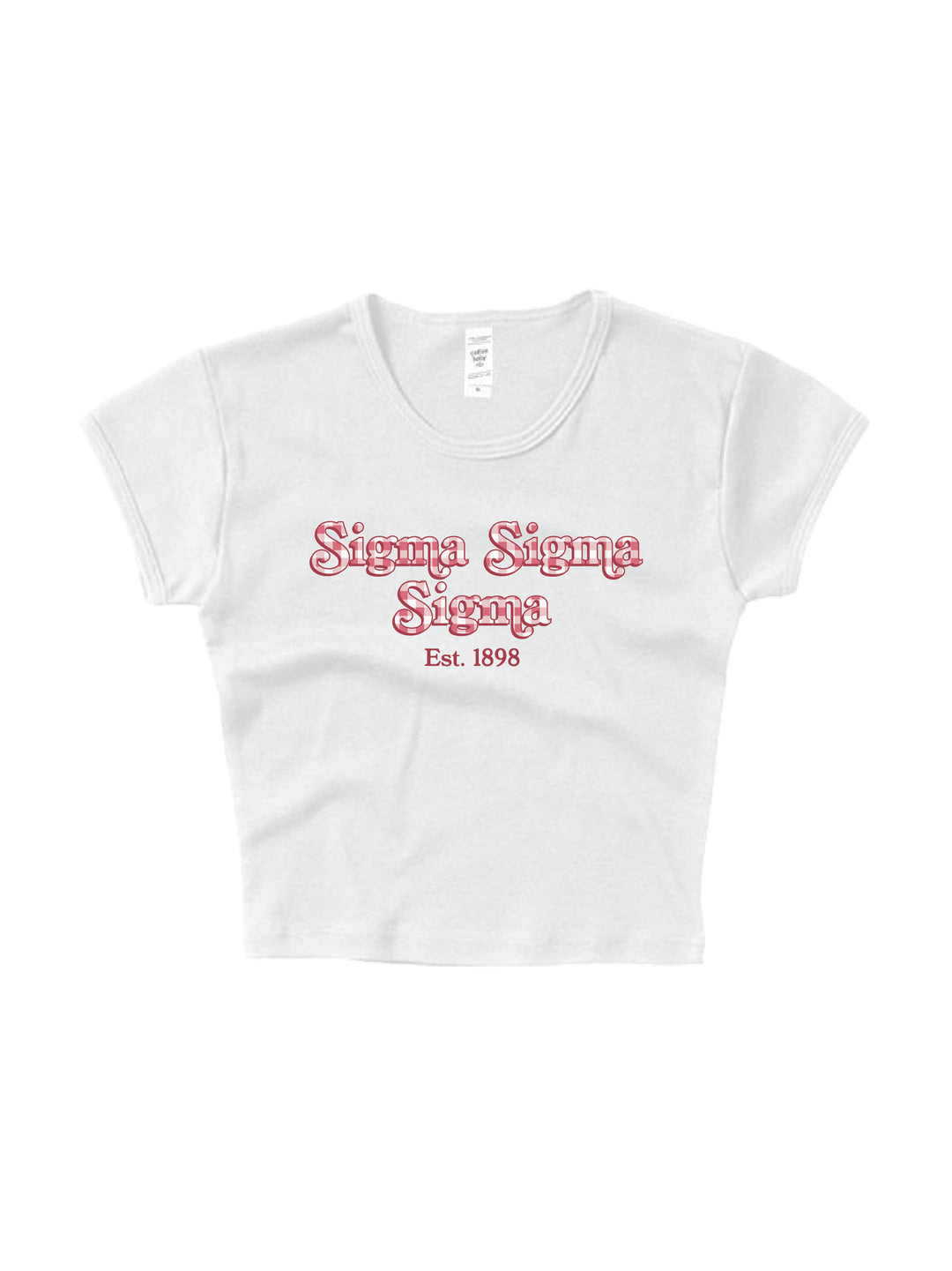 Gingham Sorority Baby Tee 2XL