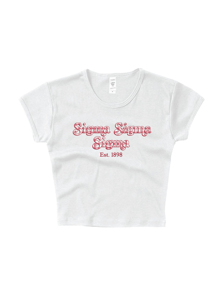 Gingham Sorority Baby Tee 2XL