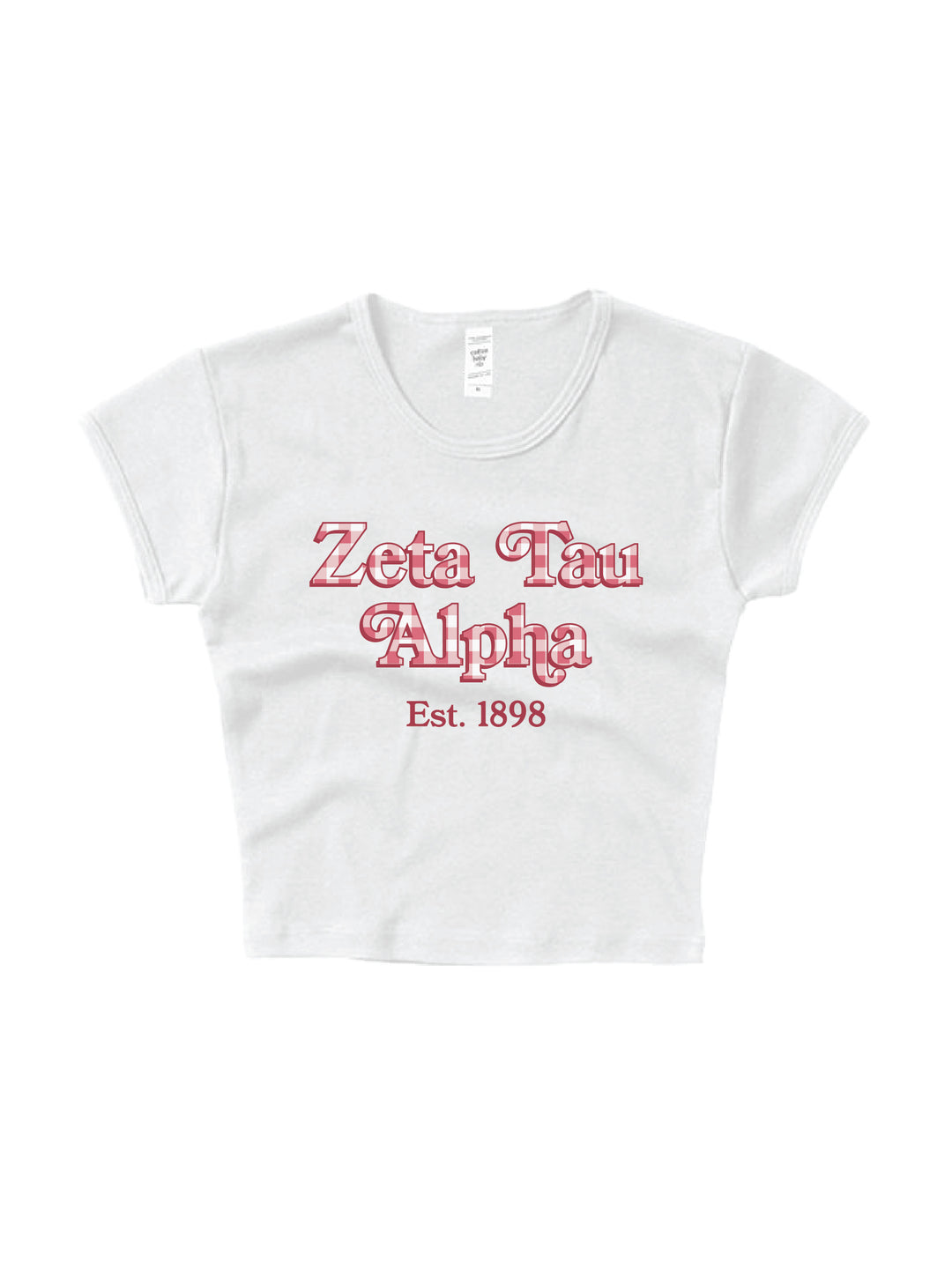 Gingham Sorority Baby Tee 2XL