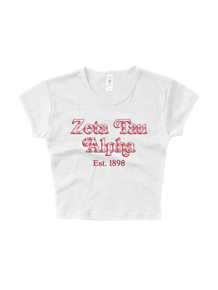 Gingham Sorority Baby Tee 2XL