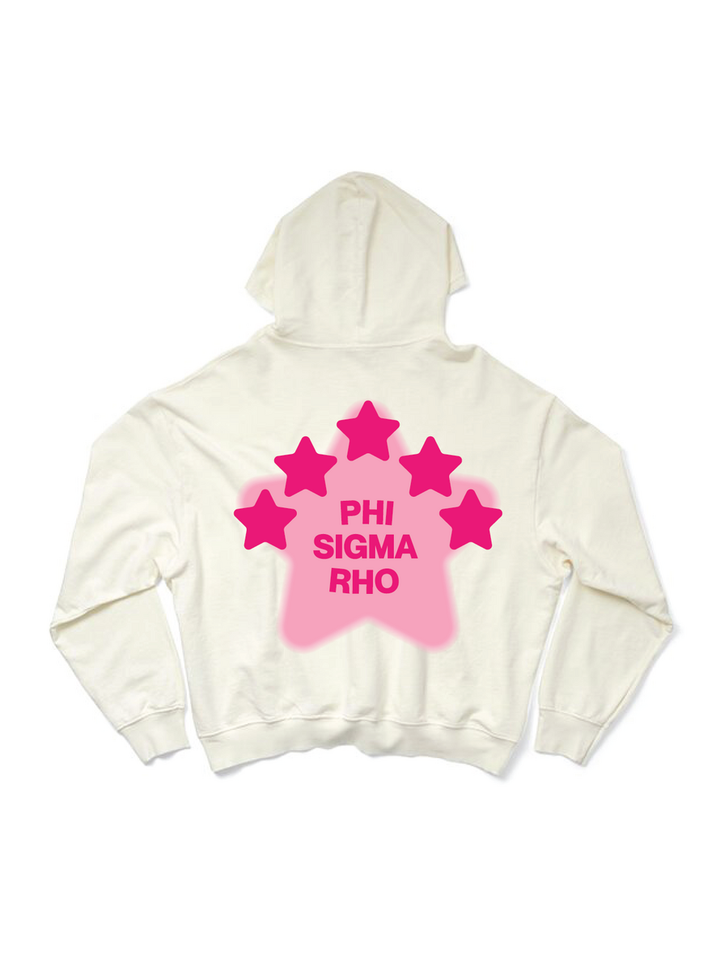 Phi Sigma Rho Vanilla Ice Pink Star Light Weight Hoodie