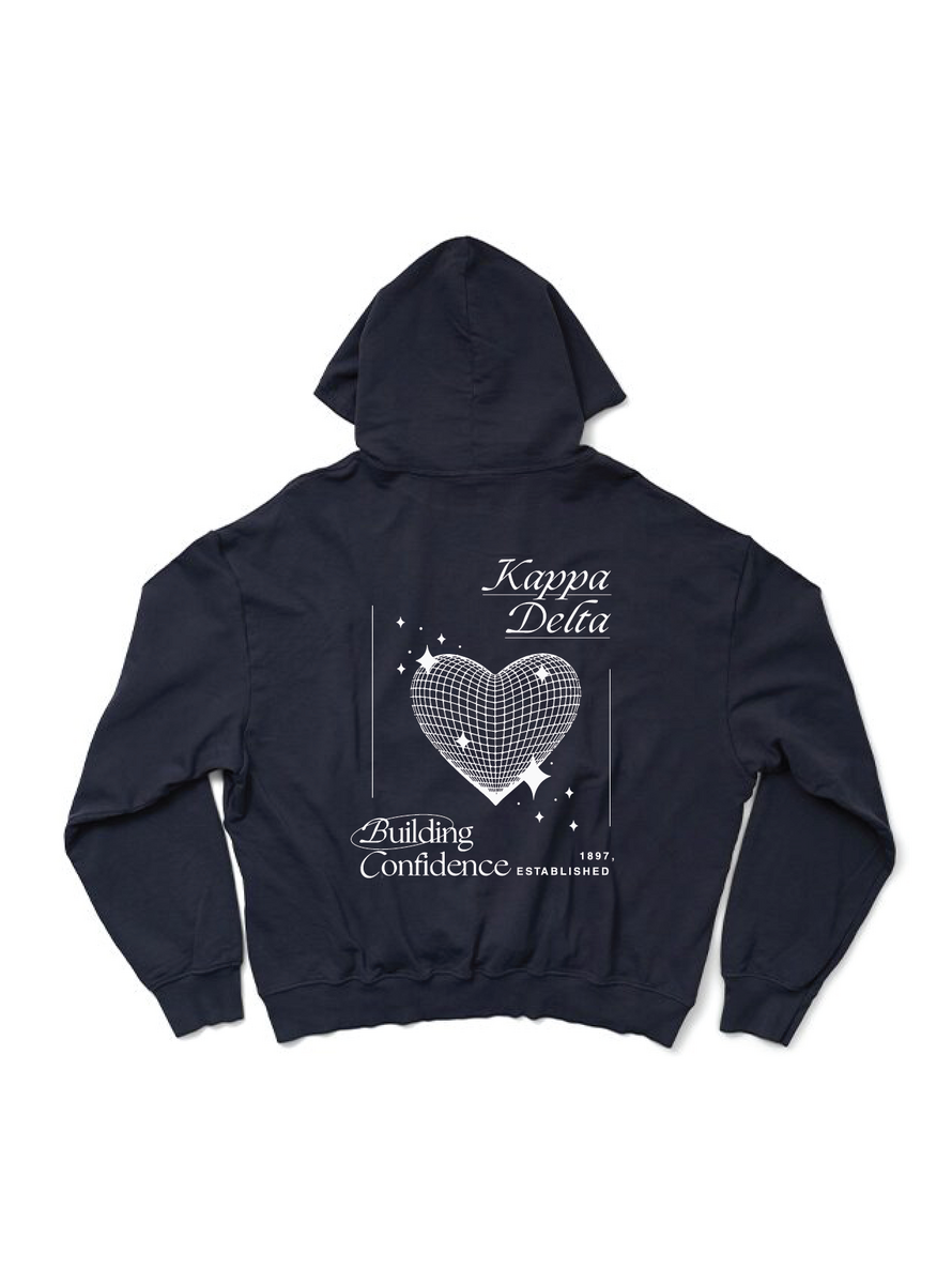 Midnight Sky Disco Heart Matching Set Light Weight Sorority Hoodie