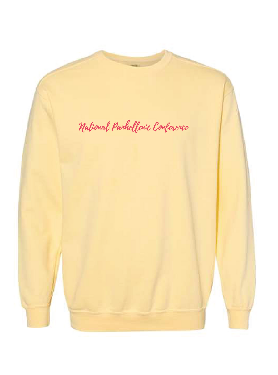 National Panhellenic Conference Sorority Woman Butter Crewneck
