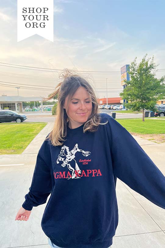 Navy Rodeo Sorority Crewneck - 2XL - 3XL