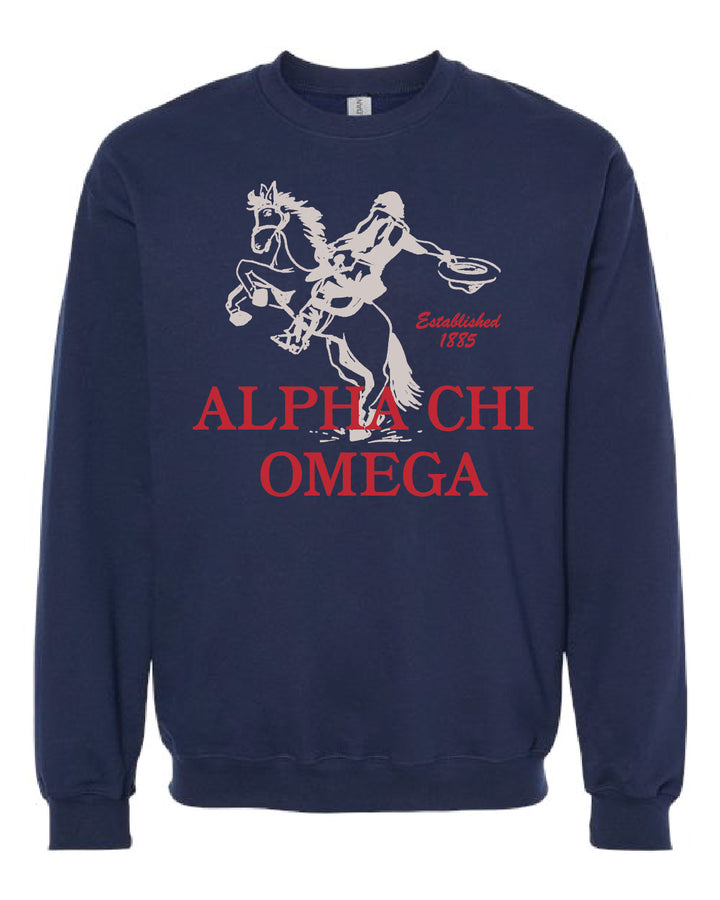 Navy Rodeo Sorority Crewneck - 2XL - 3XL