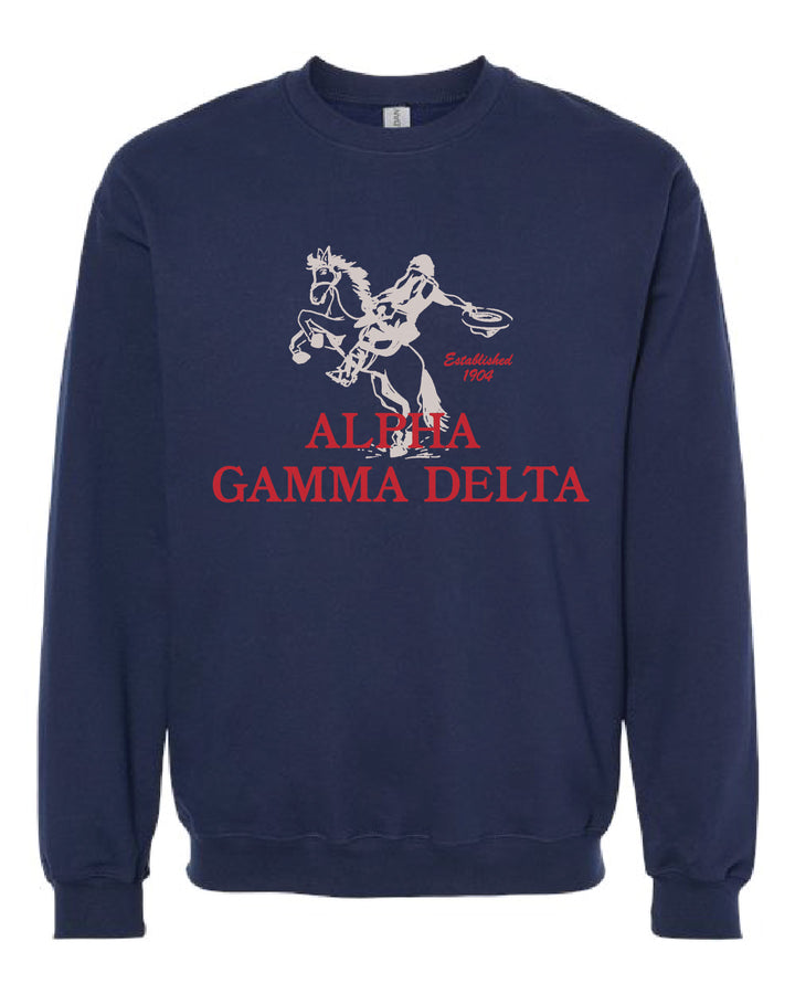 Navy Rodeo Sorority Crewneck - 2XL - 3XL