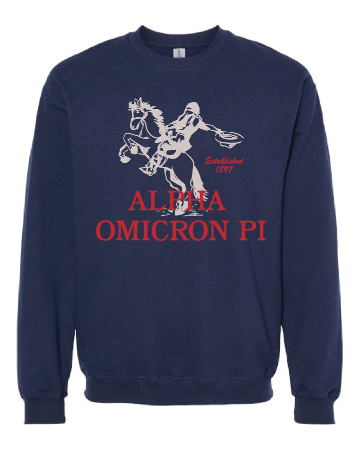 Navy Rodeo Sorority Crewneck