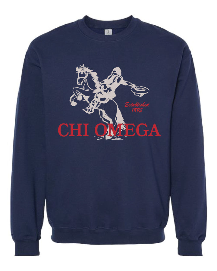 Navy Rodeo Sorority Crewneck - 2XL - 3XL