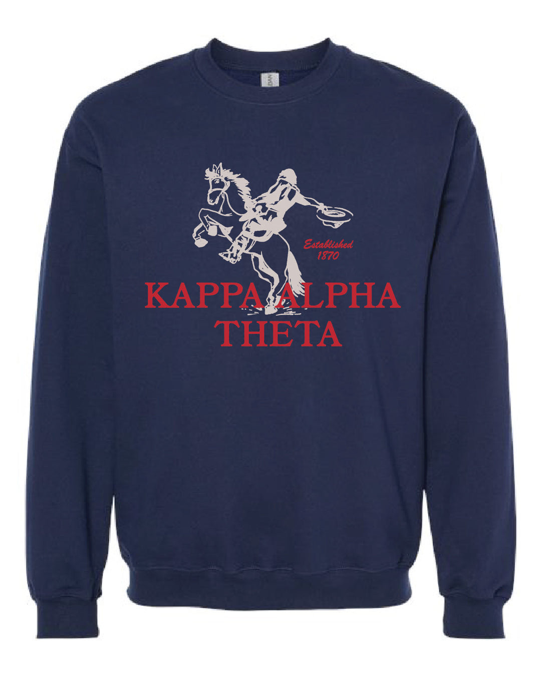 Kappa Alpha Theta Navy Rodeo Sorority Crewneck