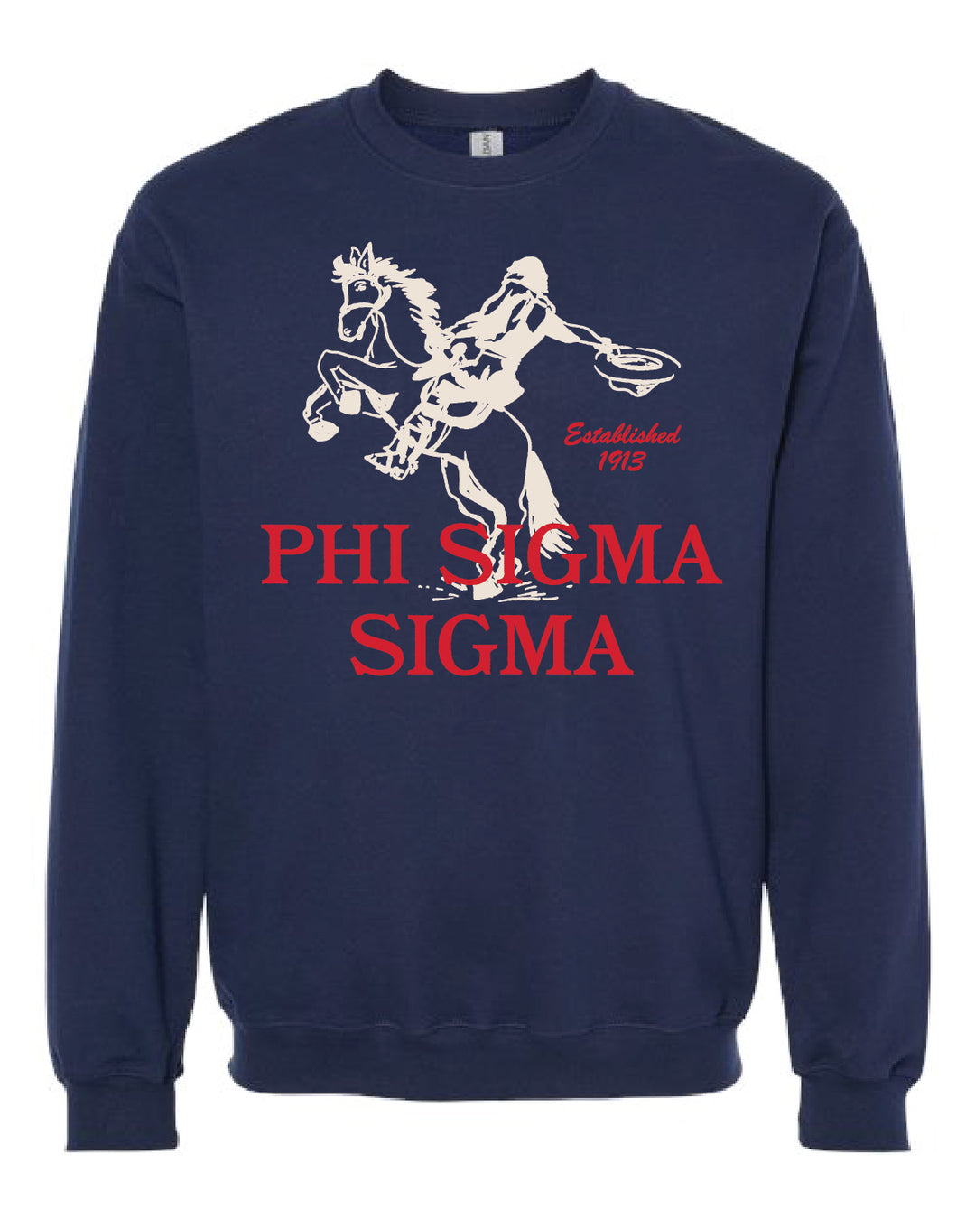 Phi Sigma Sigma Navy Rodeo Sorority Crewneck